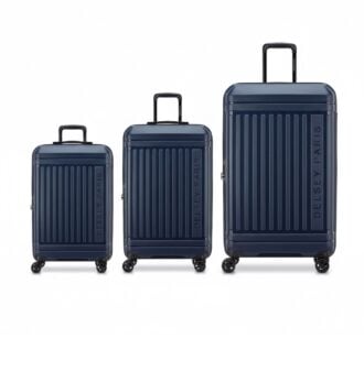 סט 3 מזוודות DELSEY PARIS LUTECE SE בצבע כחול עם גלגלי 360 מעלות