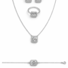 סט תכשיטים ציפוי זהב 4 חלקים דגם SET0123 עם שרשרת צמיד טבעת ועגילים