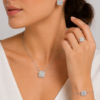סט תכשיטים ציפוי זהב 4 חלקים דגם SET0123 עם שרשרת צמיד טבעת ועגילים