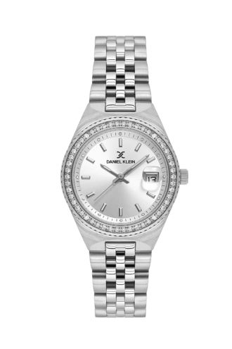 שעון נשים יוקרתי משובץ כסוף Daniel Klein LUXE