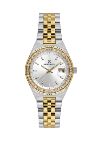 שעון נשים יוקרתי משובץ זהב וכסף Daniel Klein LUXE