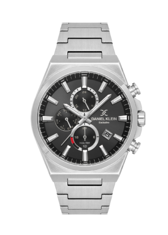 שעון גבר Daniel Klein Elite DK.1.14347-2 לוח שחור מולטי פונקציה
