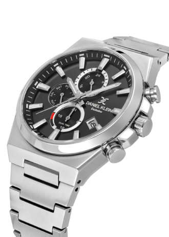שעון גבר Daniel Klein Elite DK.1.14347-2 לוח שחור מולטי פונקציה