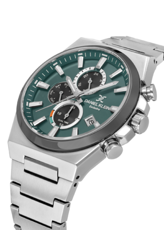 שעון גבר Daniel Klein Elite DK.1.14347-4 לוח ירוק מולטי פונקציה