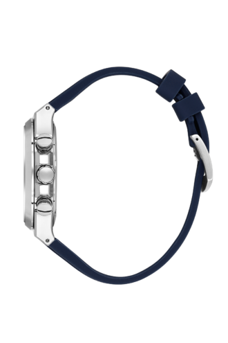 שעון גבר Daniel Klein Exclusive DK.1.14348-2 לוח כחול רצועת סיליקון כחולה Dual Time