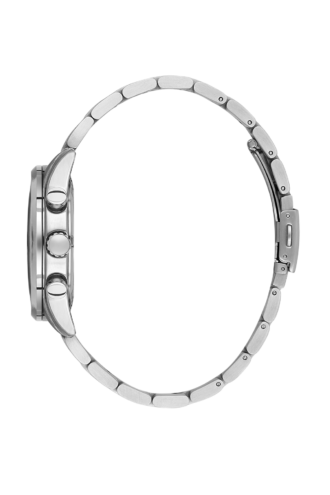 שעון גבר Daniel Klein Exclusive DK.1.14354-2 All Steel לוח שחור ספרה XII רומית Dual Time