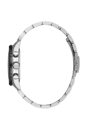 שעון גבר Daniel Klein Exclusive DK.1.14354-5 All Steel לוח כחול בזל שחור ספרה XII רומית