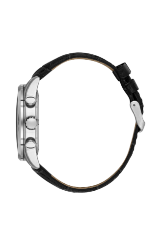 שעון גבר Daniel Klein Exclusive DK.1.14355-2 לוח שחור ספרה XII רומית רצועת עור קרוקו שחורה