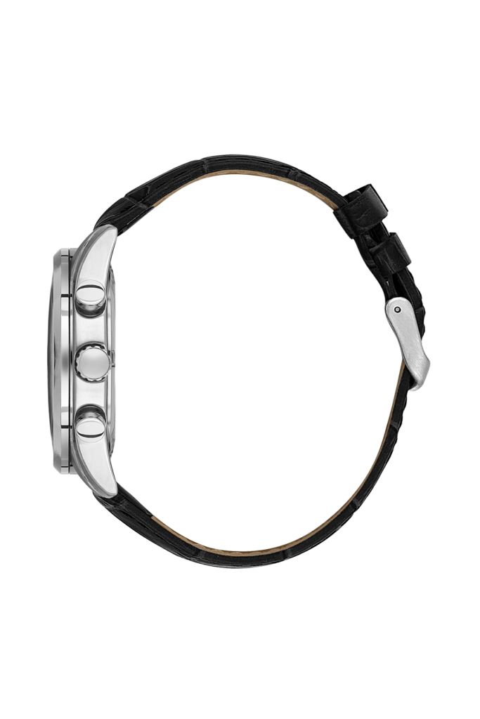שעון גבר Daniel Klein Exclusive DK.1.14355-2 לוח שחור ספרה XII רומית רצועת עור קרוקו שחורה