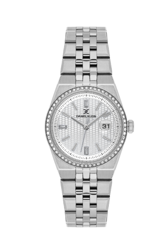 שעון נשים Daniel Klein כסוף 30 מ"מ עם אבנים מסגרת Elegance