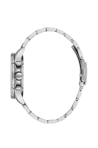 שעון גבר Daniel Klein Exclusive DK.6.14440-1 All Steel לוח כסוף נקי Dual Time מחוגים שחורים