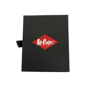 ארנק עור שחור Lee Cooper עם מתקן לכרטיסי אשראי דגם LE115