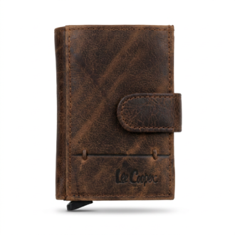 ארנק עור חום Lee Cooper עם מתקן לכרטיסים דגם LE130