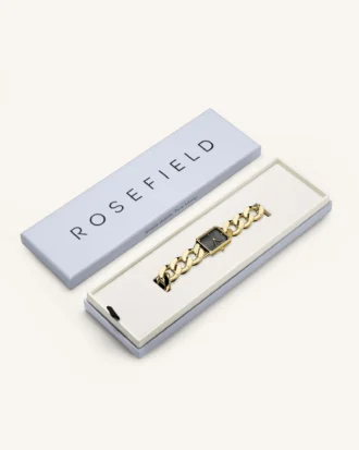 שעון נשים Rosefield זהב עם לוח שחור דגם SBGSG-O57