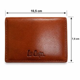 ארנק עור לגבר Lee Cooper דגם DIW 36471-600-00 עם סגירה מגנטית בצבע חום