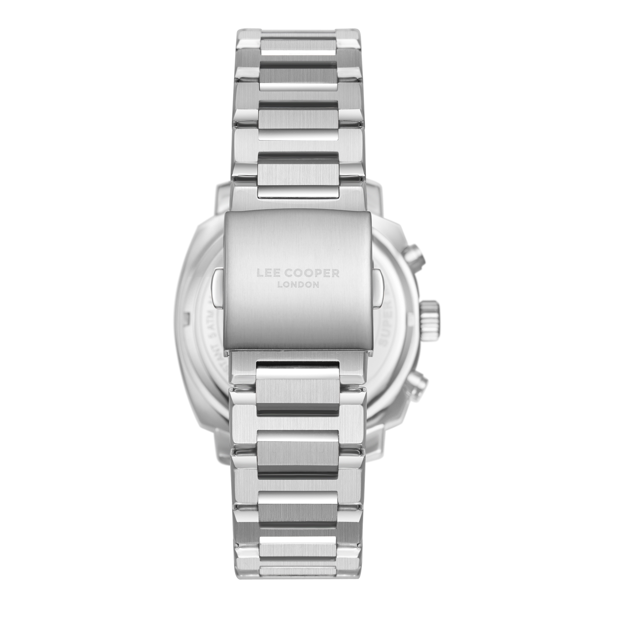 שעון גברים Lee Cooper LC08144.350 – רצועת פלדת אל-חלד, לוח שחור, Multi Function – תמונה 4