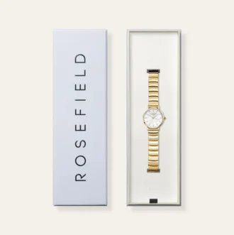 שעון נשים Rosefield SEWGSG-SE02 מוזהב עם לוח אם הפנינה וצמיד חוליות