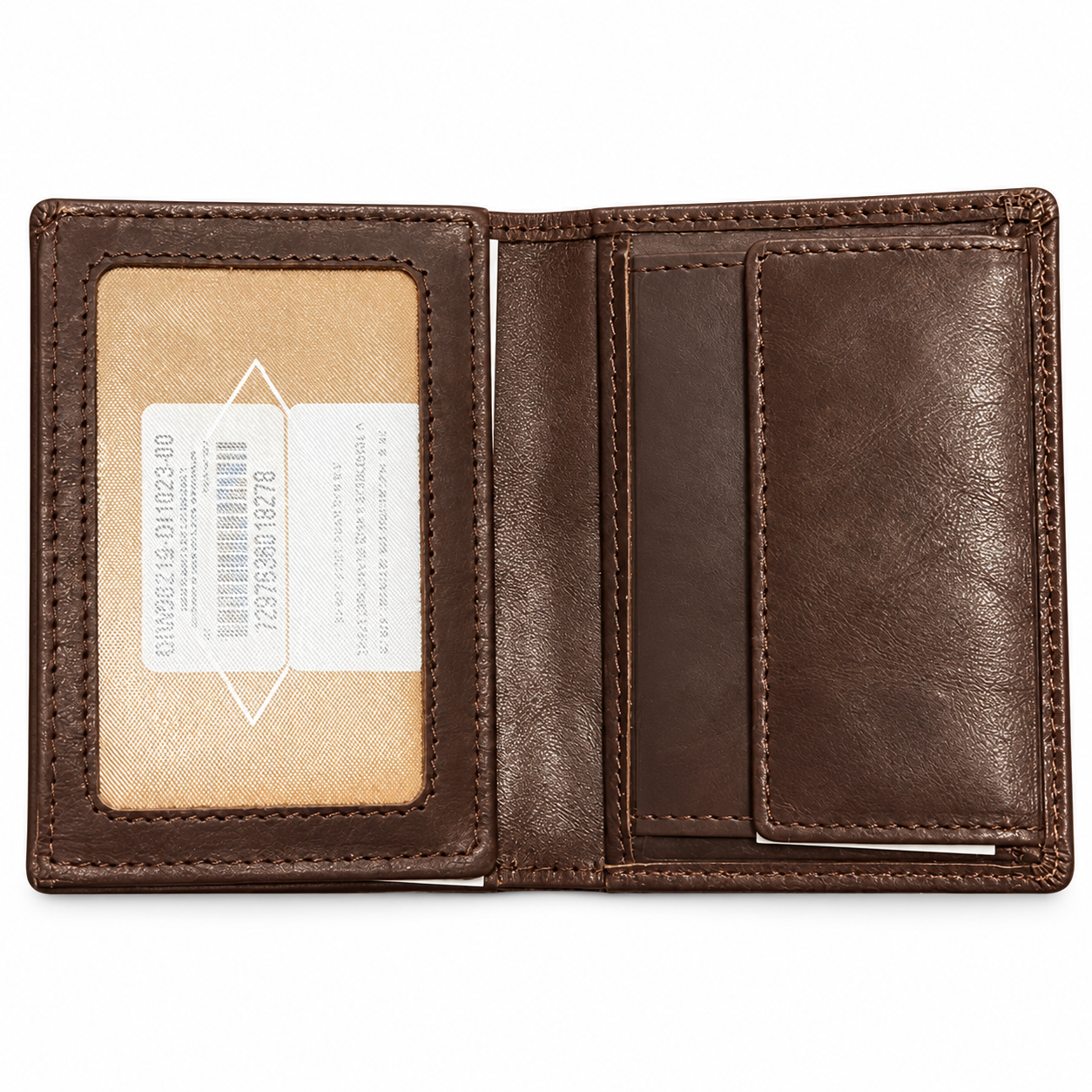 ארנק עור לי קופר Lee Cooper DIW98219-DI1023-00 חום שוקולד עם סגירה מגנטית – תמונה 2