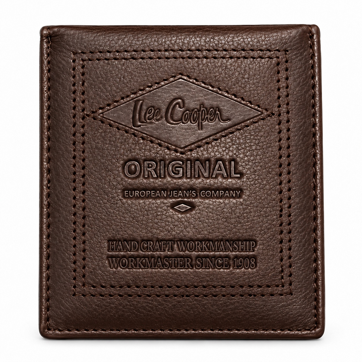 ארנק לי קופר Lee Cooper DIW98644-263-00 עם לוגו וכיתוב מוטבעים ומסגרת תפרים כפולה בחזית